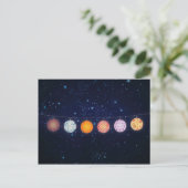 Gemusterte Papierlaternen und Starry Sky Postkarte (Stehend Vorderseite)