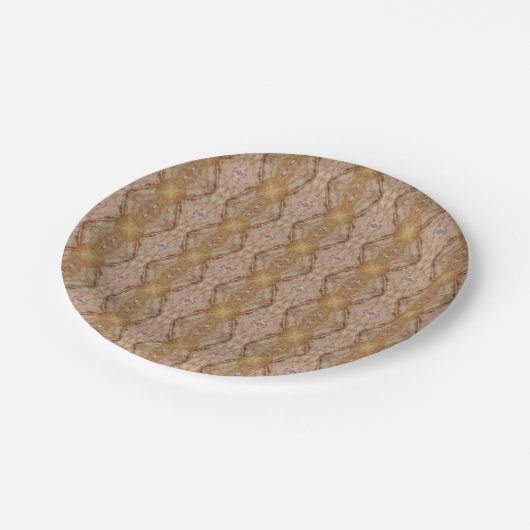 Gemusterte Papierplatte Pappteller (Schrägansicht)