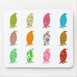 Gemusterte Penguins Mousepad