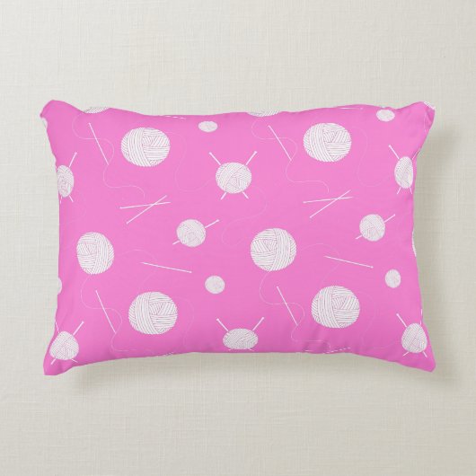 Gemusterte Pinselnähte und Garne Dekokissen (Vorderseite)