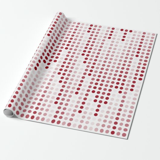 Gemusterte Punktmatrix für Rosa Polka Geschenkpapier (Ungerollt)