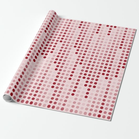 Gemusterte Punktmatrix für Rosa Polka Geschenkpapier (Ungerollt)