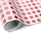 Gemusterte Punktmatrix für Rosa Polka Geschenkpapier (Rolleneckpunkt)
