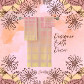 Gemusterte Quadrate Badhandtuch Set