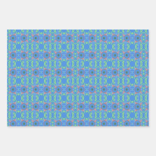 Gemusterte Regale oder Schublade Geschenkpapier Set (Vorderseite 3)