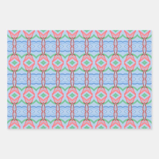 Gemusterte Regale oder Schublade Geschenkpapier Set (Vorderseite 2)