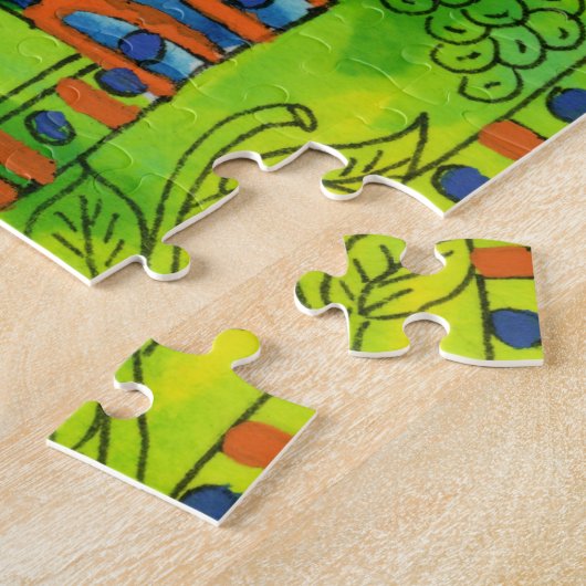 Gemusterte Rhino-Aquarelldarstellung Puzzle (Seite)