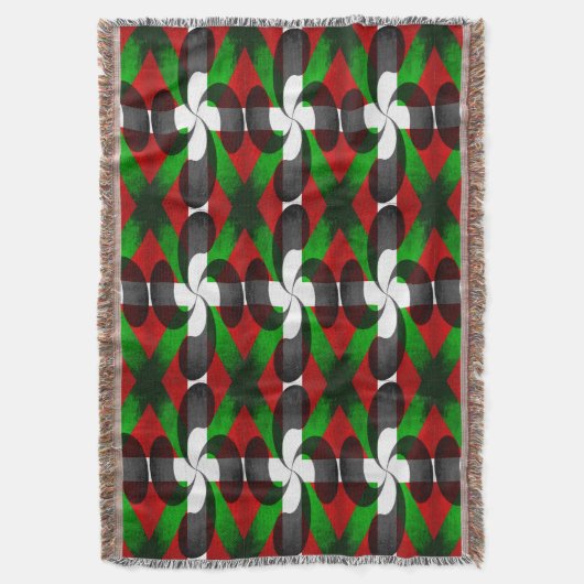 Gemusterte Ringblanke der baskischen Flagge Decke (Vorderseite Vertikal)