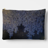 Gemusterte Ripples Blue Hue Leafs Zubehörtasche (Vorderseite)