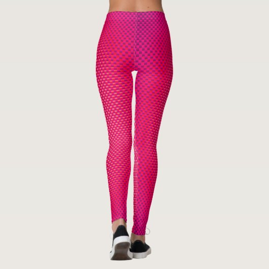 Gemusterte rosa Kohlenstofffaser Leggings (Rückseite)