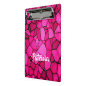 Gemusterte rosa Steinformen Mini Klemmbrett (Gewinkelt2)