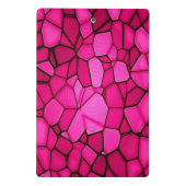 Gemusterte rosa Steinformen Mini Klemmbrett (Rückseite)