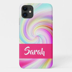 gemusterte Rosa-Weiße Case-Mate iPhone Hülle