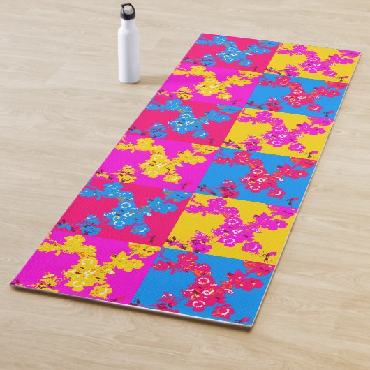 Gemusterte Rose Wiederholung Yogamatte (Beispiel)