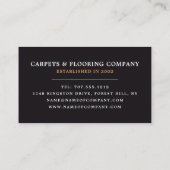 Gemusterte Rugs, Teppichschicht, Fitter Visitenkarte (Rückseite)