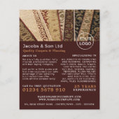 Gemusterte Rugs, Teppichschicht, Innenausstattung Flyer (Vorne)