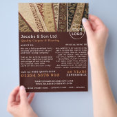 Gemusterte Rugs, Teppichschicht, Innenausstattung Flyer (Hand)