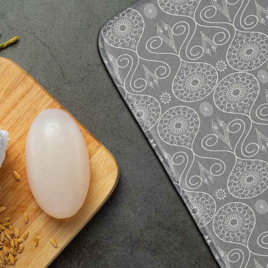 Gemusterte Samen aus graufaserigen Spinnstoffen Badematte