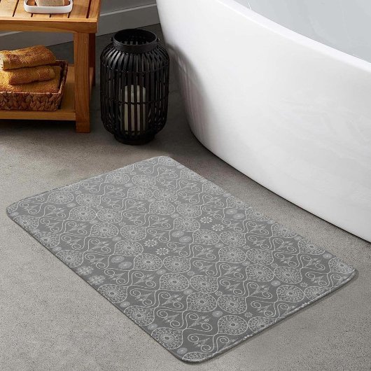 Gemusterte Samen aus graufaserigen Spinnstoffen Badematte