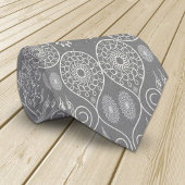 Gemusterte Samen aus graufaserigen Spinnstoffen Krawatte