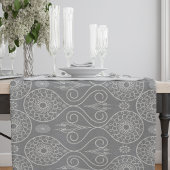 Gemusterte Samen aus graufaserigen Spinnstoffen Kurzer Tischläufer