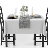 Gemusterte Samen aus graufaserigen Spinnstoffen Kurzer Tischläufer