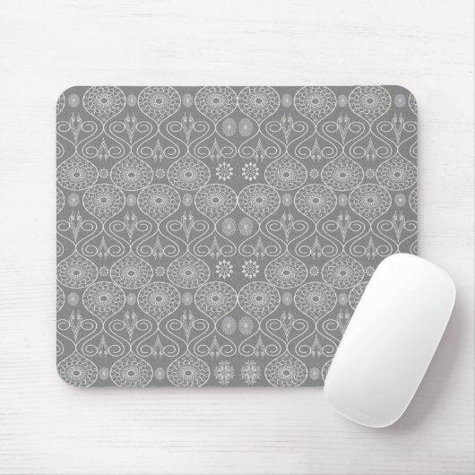 Gemusterte Samen aus graufaserigen Spinnstoffen Mousepad (Mit Mouse)