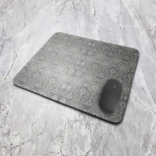 Gemusterte Samen aus graufaserigen Spinnstoffen Mousepad