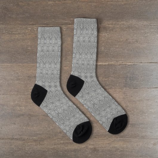 Gemusterte Samen aus graufaserigen Spinnstoffen Socken