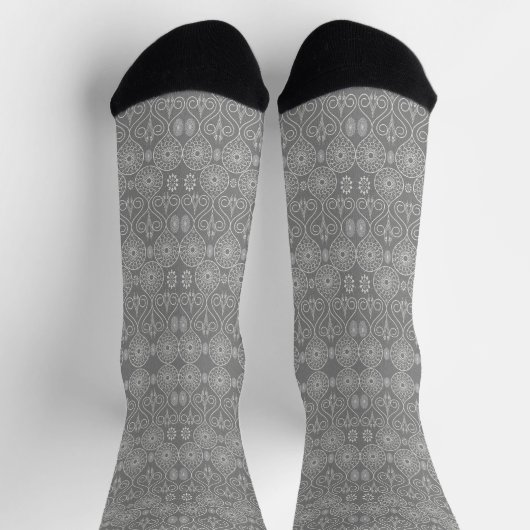Gemusterte Samen aus graufaserigen Spinnstoffen Socken (Oben)
