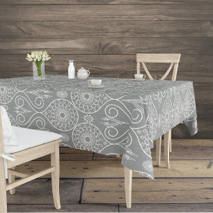 Gemusterte Samen aus graufaserigen Spinnstoffen Tischdecke