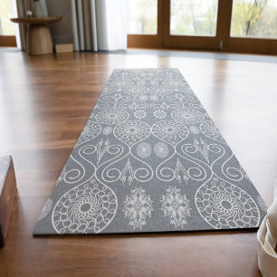 Gemusterte Samen aus graufaserigen Spinnstoffen Yogamatte