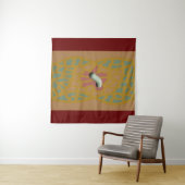 Gemusterte, sandfarbene Kunst Wandteppich (Beispiel (Horizontal))