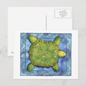 Gemusterte Schildkröte Postkarte (Vorne/Hinten)