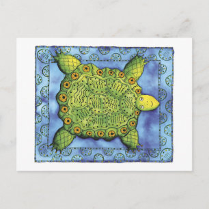 Gemusterte Schildkröte Postkarte