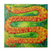 Gemusterte Schlangenwasserfarbe Fliese (Vorderseite)