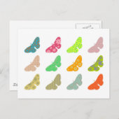 Gemusterte Schmetterlinge Postkarte (Vorne/Hinten)