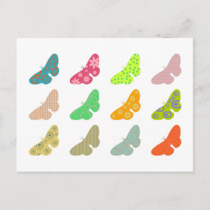 Gemusterte Schmetterlinge Postkarte