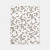 Gemusterte Schmetterlingsdecke Fleecedecke (Vorderseite)