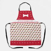 Gemusterte Schürze von Erdbeeren nach Maß (Vorderseite)