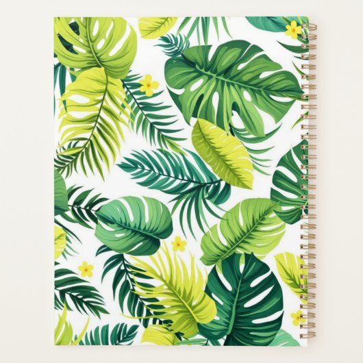 Gemusterte Seiten - Custom Monstera & Banana Leaf Planer (Rückseite)