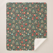 Gemusterte Sherpa-Decke Sherpadecke (Vorderseite)