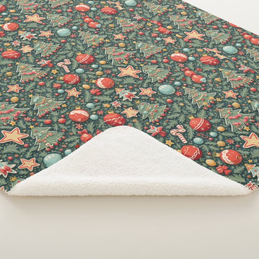 Gemusterte Sherpa-Decke Sherpadecke (3/4)