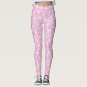 Gemusterte, sonnige rosa Leggings (Vorderseite)