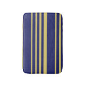 Gemusterte Streifen aus Gold und Marinebarnen Badematte (Vorderseite Vertikal)