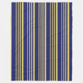 Gemusterte Streifen aus Gold und Marinebarnen Fleecedecke (Vorderseite)