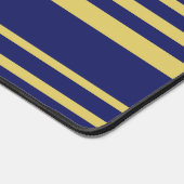 Gemusterte Streifen aus Gold und Marinebarnen Schreibtischunterlage (Ecke)
