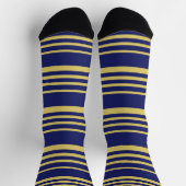 Gemusterte Streifen aus Gold und Marinebarnen Socken (Oben)