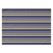 Gemusterte Streifen aus Gold und Marinebarnen Tischdecke (Vorderseite (Horizontal))