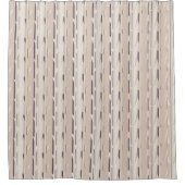 Gemusterte Streifen in Beige und Braun Duschvorhang (Vorderseite)